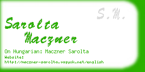 sarolta maczner business card